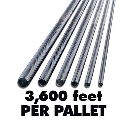 All Thread Rod Galvanized 1/2" x 6' (sold by the pallet)