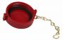 Fire Hose Cap & Chain  2-1/2"NST Plastic Red