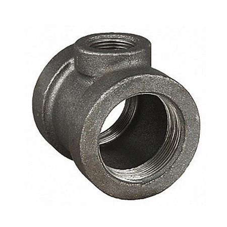 Pipe Fitting Cast Iron Reducing Tee 1" x 1" x 3/4"
