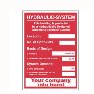 Sign Vinyl Personalized Decal 5x7 Hydraulic System (100)
