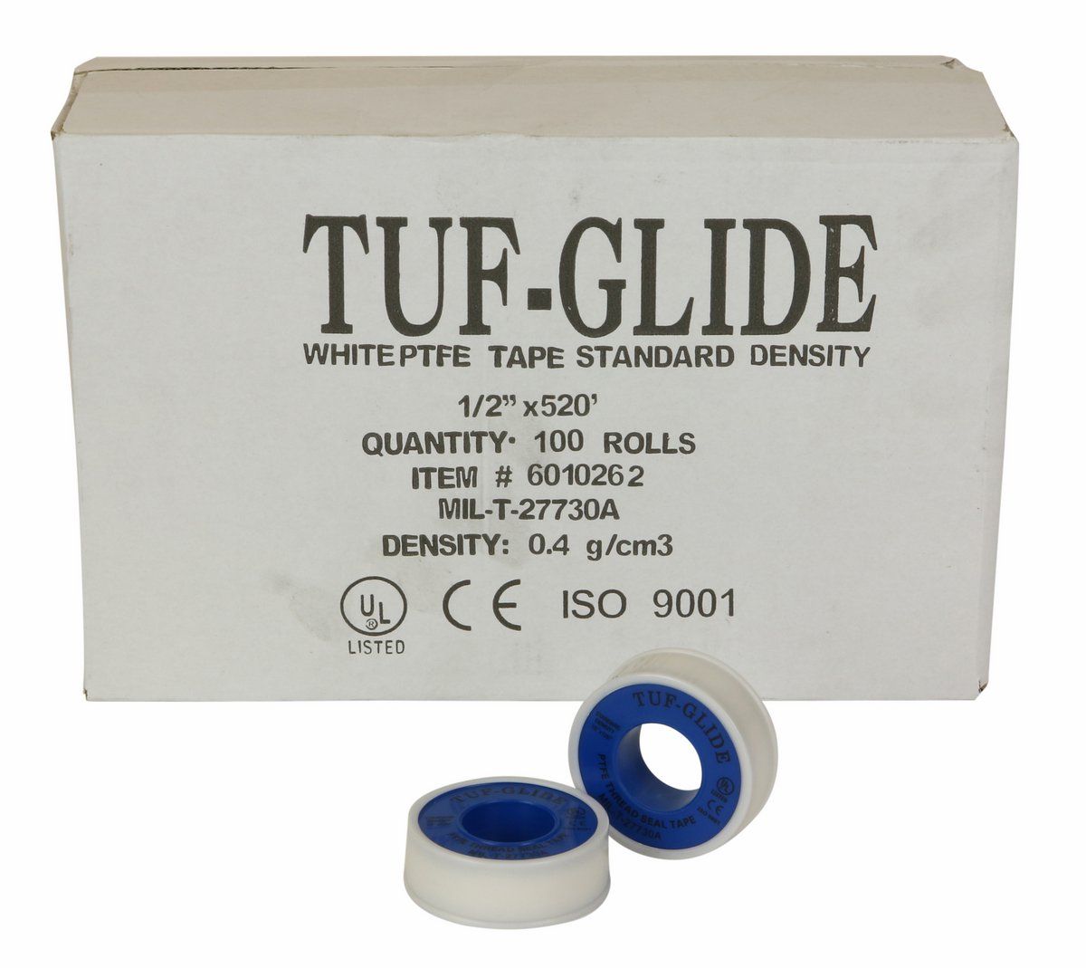 Thread Seal PTFE Tape 1/2 x 260 x 0.0035 x 0.4g/cm3 