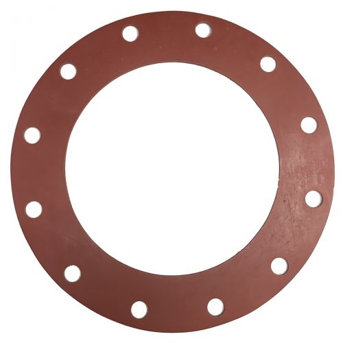 Gasket Pipe Flange Red Rubber Full Face  150#* 12" x 1/8"