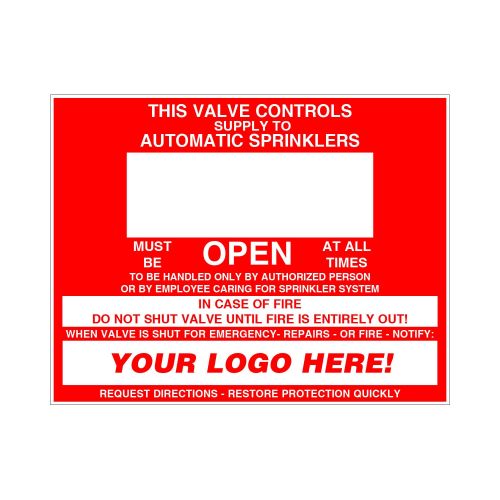 Sign Alum Personalized 9x7 Control Valve (100)