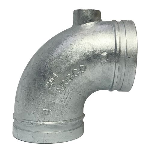 GALVANIZED Grooved Drain Elbow 6"  (204)