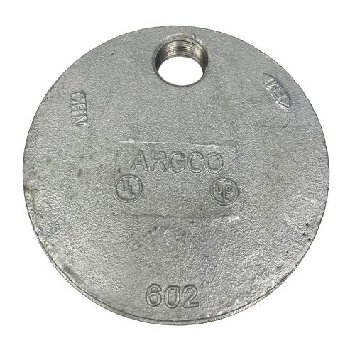 GALVANIZED Grooved End Cap 4" w/Hole 1"  (602)