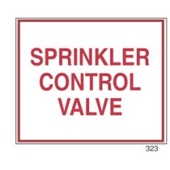 Sign Alum 12 x 10 Sprinkler Control Valve