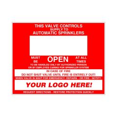 Sign Alum Personalized 9 x 7 Control Valve