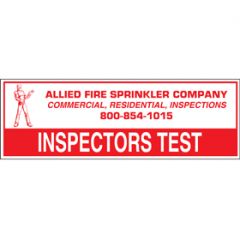Sign Alum Personalized  6 x 2 Inspectors Test