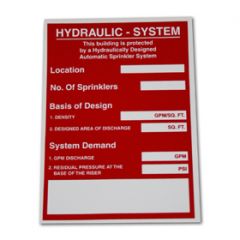 Sign Vinyl Decal 5 x 7 Hydraulic System
