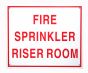 Sign Alum 12x10 Fire Sprinkler Riser Room