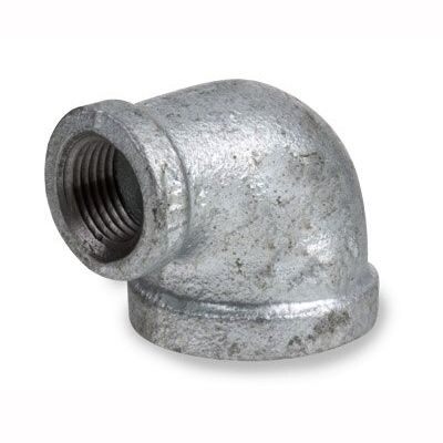 Pipe Fitting Malleable Galvanized Iron 90° Reducing Elbow 1-1/4" x 1"