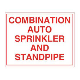 Sign Alum 12x10 Combo Auto Sprinkler & Standpipe