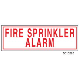 Sign Alum 6x2 Fire Sprinkler Alarm (100/1000/22#)