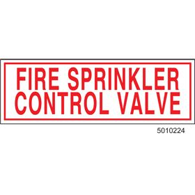 Sign Alum  6x2 Fire Sprinkler Control Valve (100/1000/22#)