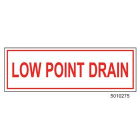 Sign Alum  6x2 Low Point Drain (100/1000/22#)