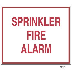 Sign Alum 12x10 Sprinkler Fire Alarm
