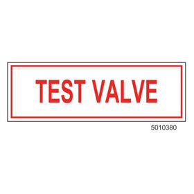 Sign Alum  6x2 Test Valve (100/1000/22#)
