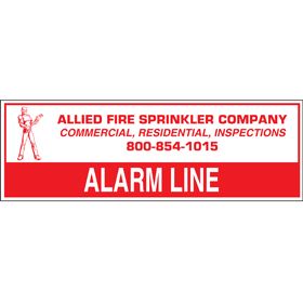 Sign Alum Personalized 6x2 Alarm Line (100/3.4#)
