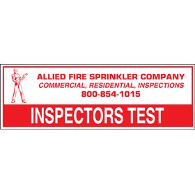 Sign Alum Personalized  6x2 Inspectors Test (100/3.4#)