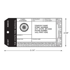 Tag Personalized (1000) CA Inspection Plastic (1-sided)