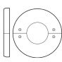 Wall Plate (F/C) Aluminum Pol 1/2"IPS=3/4"CPS