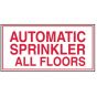 Sign Alum 12x6 Auto Sprinkler All Floors