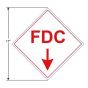 Sign Alum 17x17 FDC (Diamond Shape)(Arrow Pointing Down)