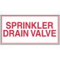 Sign Alum 12x6 Sprinkler Drain Valve