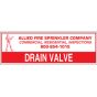 Sign Alum Personalized 6x2 Drain Valve (100/3.4#)