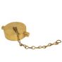 Fire Hose Cap&Chain 2-1/2" NY Corp THD.Brass (1/1.24#)