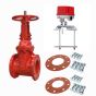 Fire Protection OS&Y Gate Valve D.I. Body Flanged 2-1/2" w/ two NBG kits, Tamper Switch