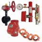 System Sensor Riser Manifold GROOVED 4" w/Pressure Relief, T&D, Butterfly & Check Valve + 4 Couplings