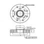 Flanged Fitting Ductile Iron Companion Flange 8 x 13-1/2"
