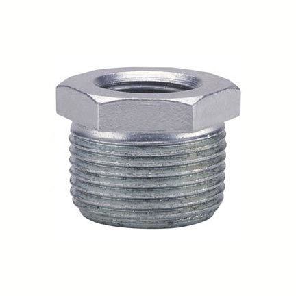 Pipe Fitting Malleable Galvanized Iron Bushing 1" x 3/4"